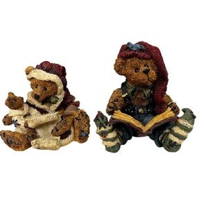 Boyd’s Bear & Friend Figurines Christmas Lot/2 Kringle & Bailey/Edmund The Elf